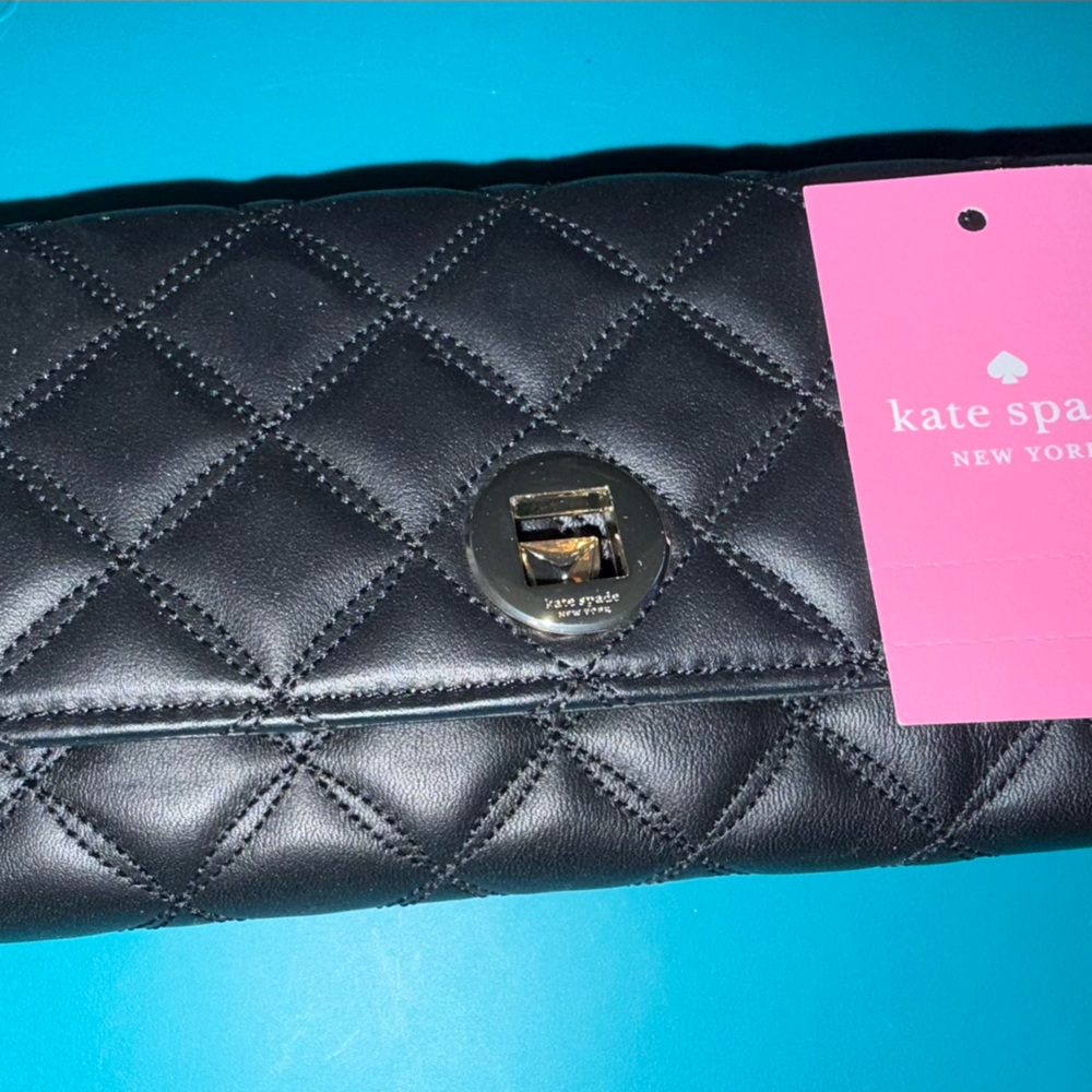 Kate Spade Black Quilted Wristlet